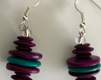 Deep Purple Dangle Earrings
