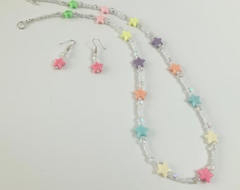 Pretty Star Necklace and Earrings