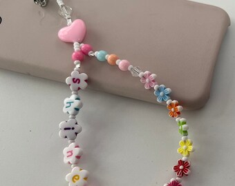 Pretty Colourful Beaded Phone Charm