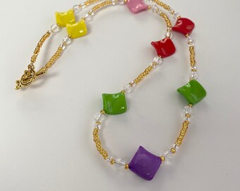 Bright Coloured Bead Necklace