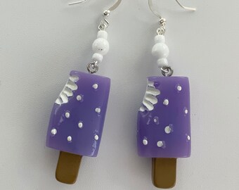 Dangly Purple Lolly Earrings