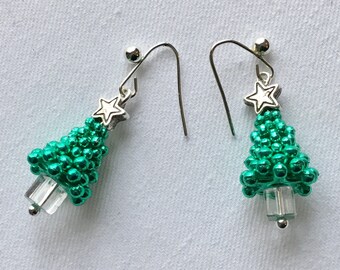 Christmas tree earrings