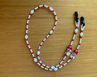 Snowman Bead Glasses Chain
