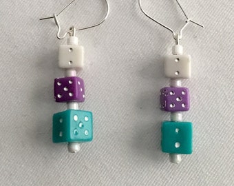 Fun dice earrings