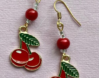 Cherry Charm Earrings