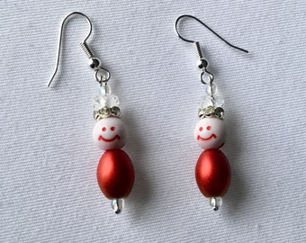 King bead dangly earrings