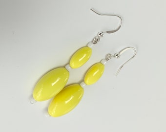Bright Yellow Dangle Earrings