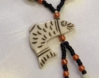 Fish beaded necklace