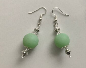 Pale Green Dangle Earrings