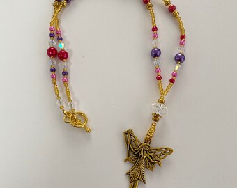 Fairy Pendant Beaded Necklace