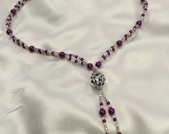 Purple beaded necklace