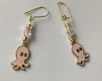Pretty Octopus Charm Earrings