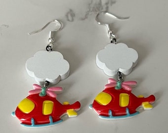 Helicopter Dangle Earrings