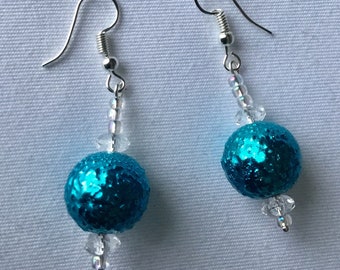 Bright Turquiose shiny earrings