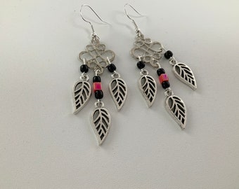 Dangly Silver Charm Earrings
