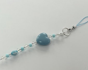 Blue Heart Phone Charm