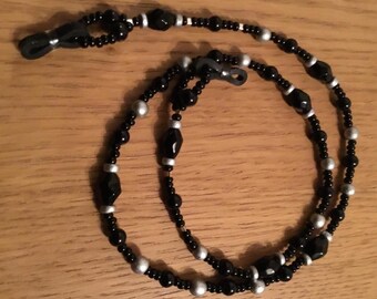 Black beaded spectacle chain