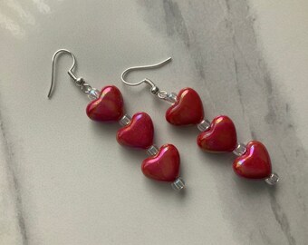 Dangly Heart Earrings
