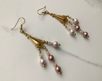 Pearly Dangle Earrings
