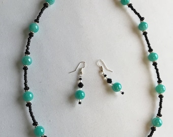 Turquiose necklace and earring set