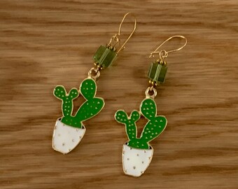 Dangly Cactus Earrings
