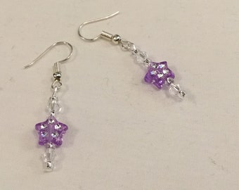 Little Purple star earrings
