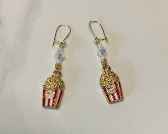 Popcorn Charm Dangly Earrings