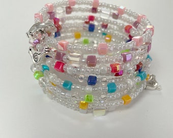 Beaded Memory Wire Bracelet
