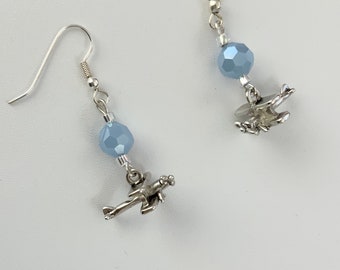 Aeroplane Charm Dangly Earrings
