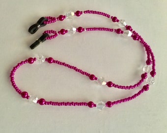 Pretty beaded pink spectacle chain