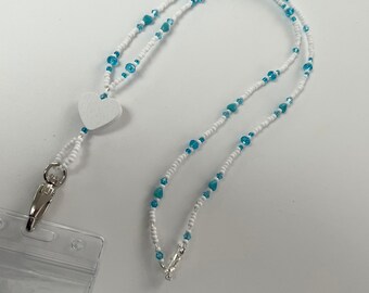 Heart Bead ID Lanyard