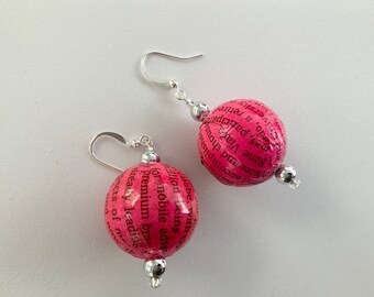 Chunky Bright Pink Earrings