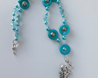 Pretty Turquoise Bead Mermaid Necklace