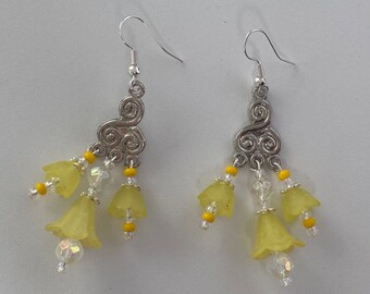 Yellow Flower Earrings