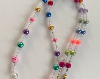 Long Colourful Beaded Necklace
