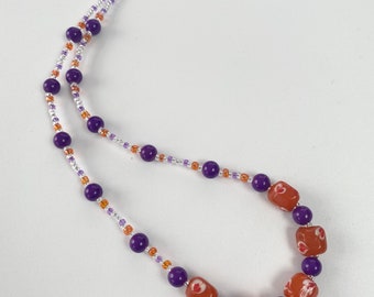 Purple and Orange Necklace