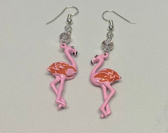 Pink Flamingo Dangle Earrings