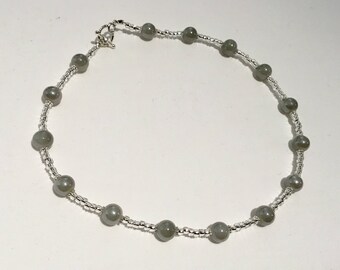Grey beaded necklace