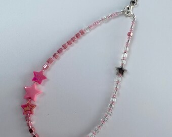Pink Bead Phone Charm