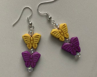Dangly Butterfly Earrings