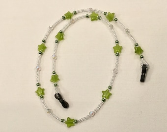 Pretty Green Star Beaded Spectacle Chain