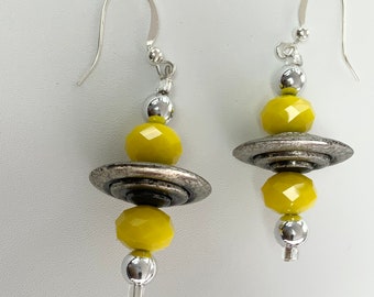 Yellow Dangly Earrings