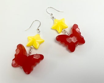 Red Butterfly Earrings