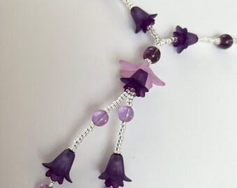 Pretty Purple Flower Necklace