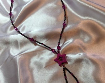 Purple/Pink star necklace