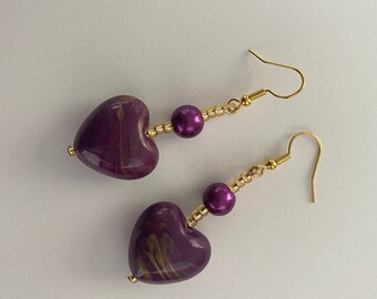 Dangly Heart Earrings