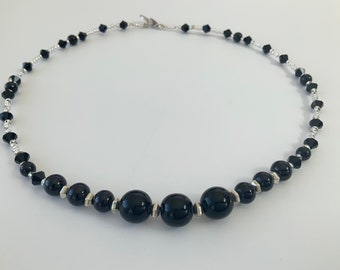 Black Beaded Necklace