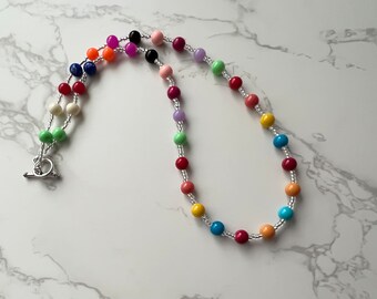 Pretty Colourful Bead Necklace