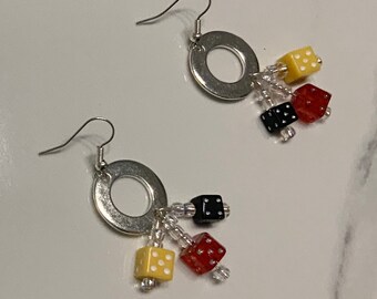 Fun Dangly Dice Earrings