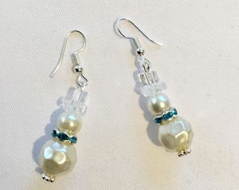 Christmas dangly snowmen earrings